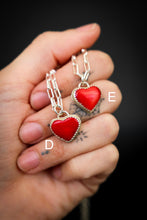 Load image into Gallery viewer, Sterling Silver Bamboo Coral Heart Necklace