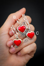 Load image into Gallery viewer, Sterling Silver Bamboo Coral Heart Necklace