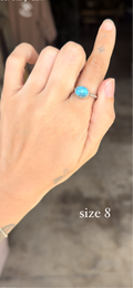 turquoise ring ash size 8