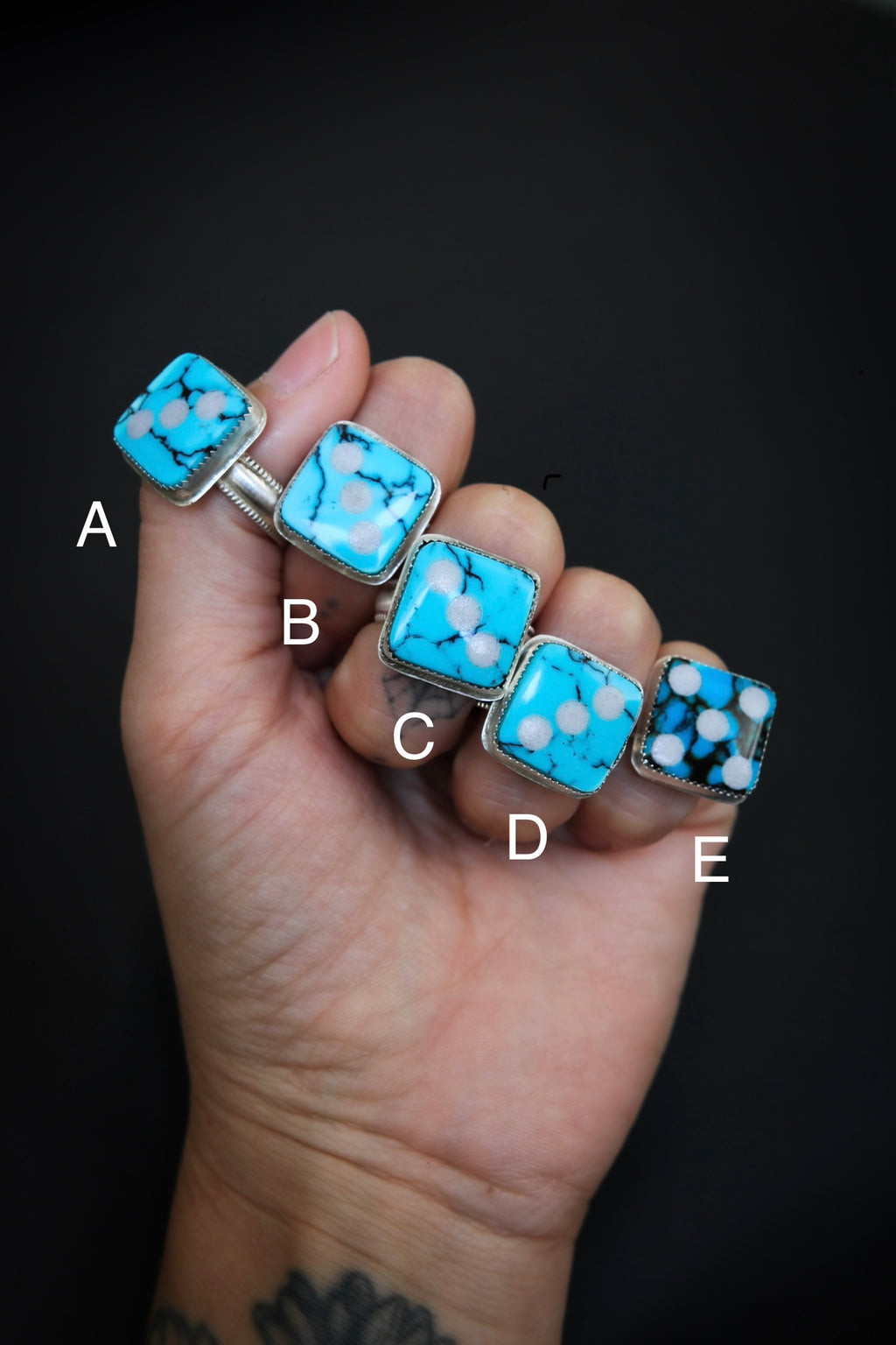 Sterling Silver Dice Ring