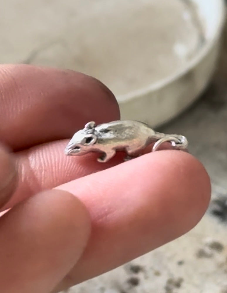 Sterling Silver Possum Charm or Necklace