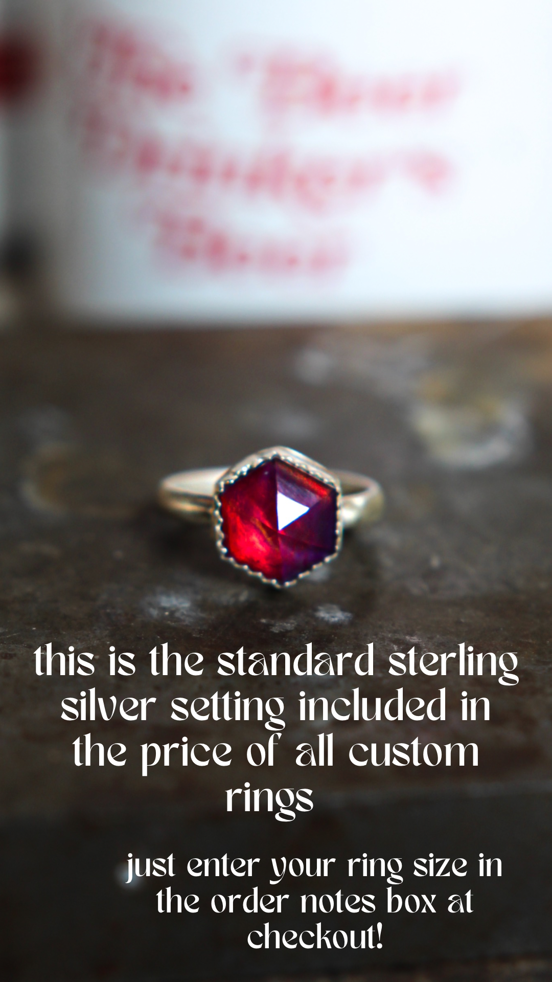 Custom Sterling Silver Crystal Ring | Made to Order