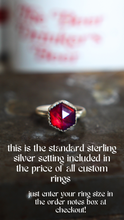 Load image into Gallery viewer, Custom Sterling Silver Crystal Ring | Made to Order
