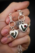 Load image into Gallery viewer, HB x Floresinsecta Sterling Silver Hand-painted Ceramic Heart Necklace
