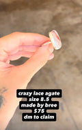Crazy Lace Agate ring size 8.5 made by Bree