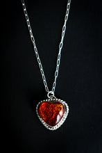 Load image into Gallery viewer, Sterling Silver Amber Heart Necklace #4
