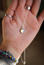Load image into Gallery viewer, Opalite Heart Necklace - Sterling Silver Made to Order
