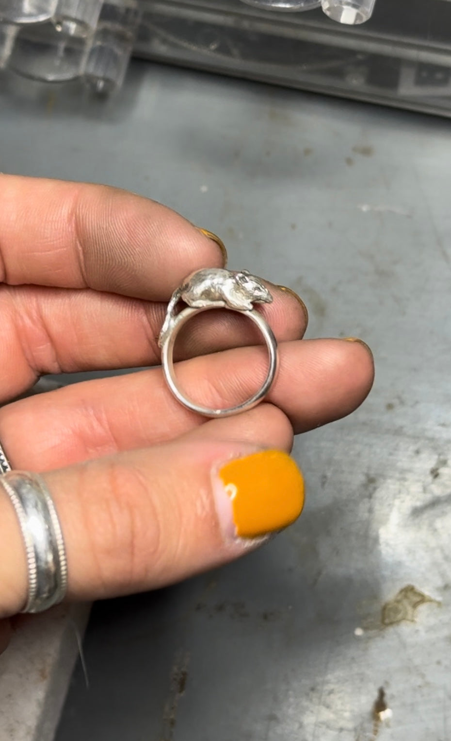 Sterling Silver Possum Ring