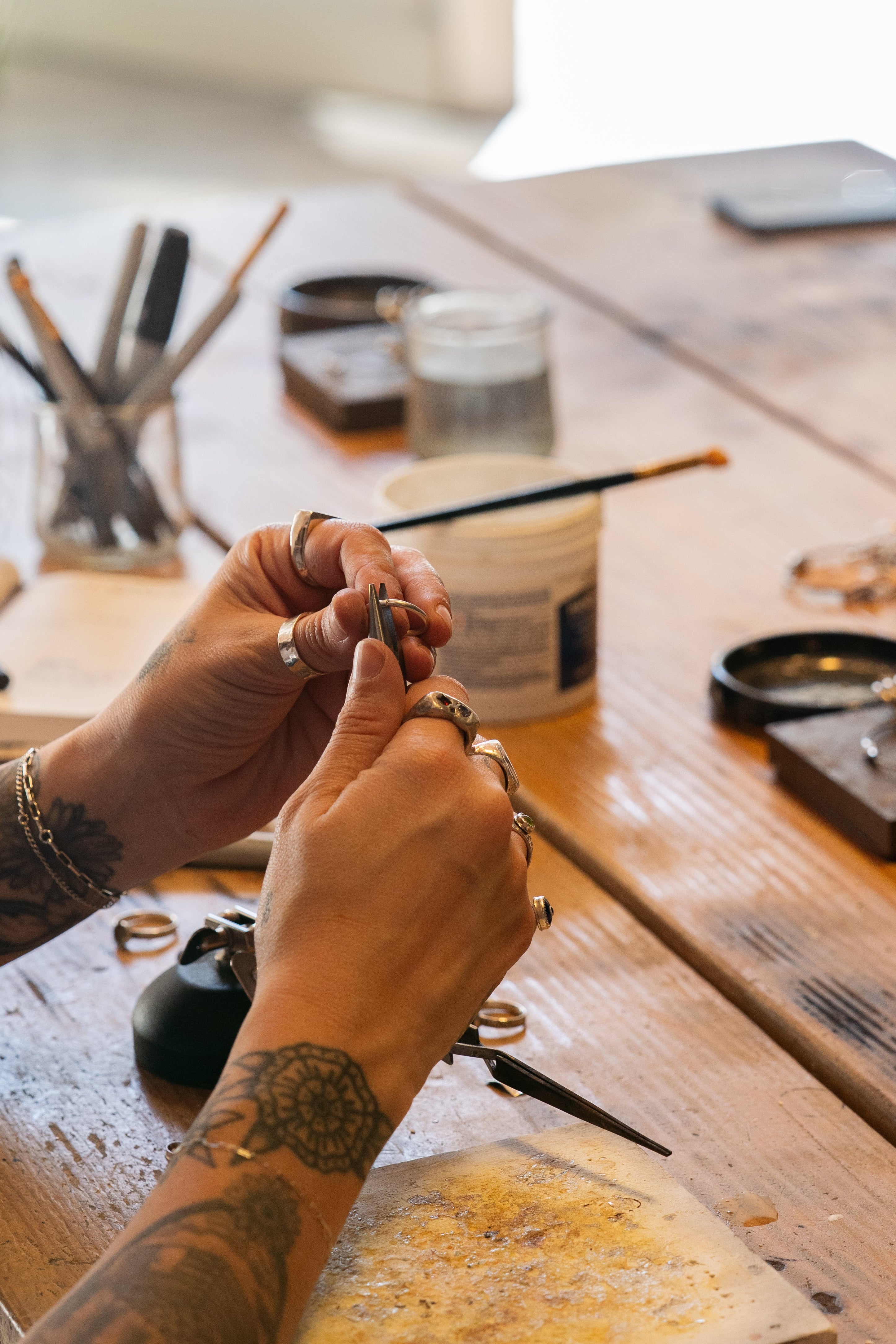 Private One on One Single Stone Ring Silversmith Workshop $150 Total- Deposit Only