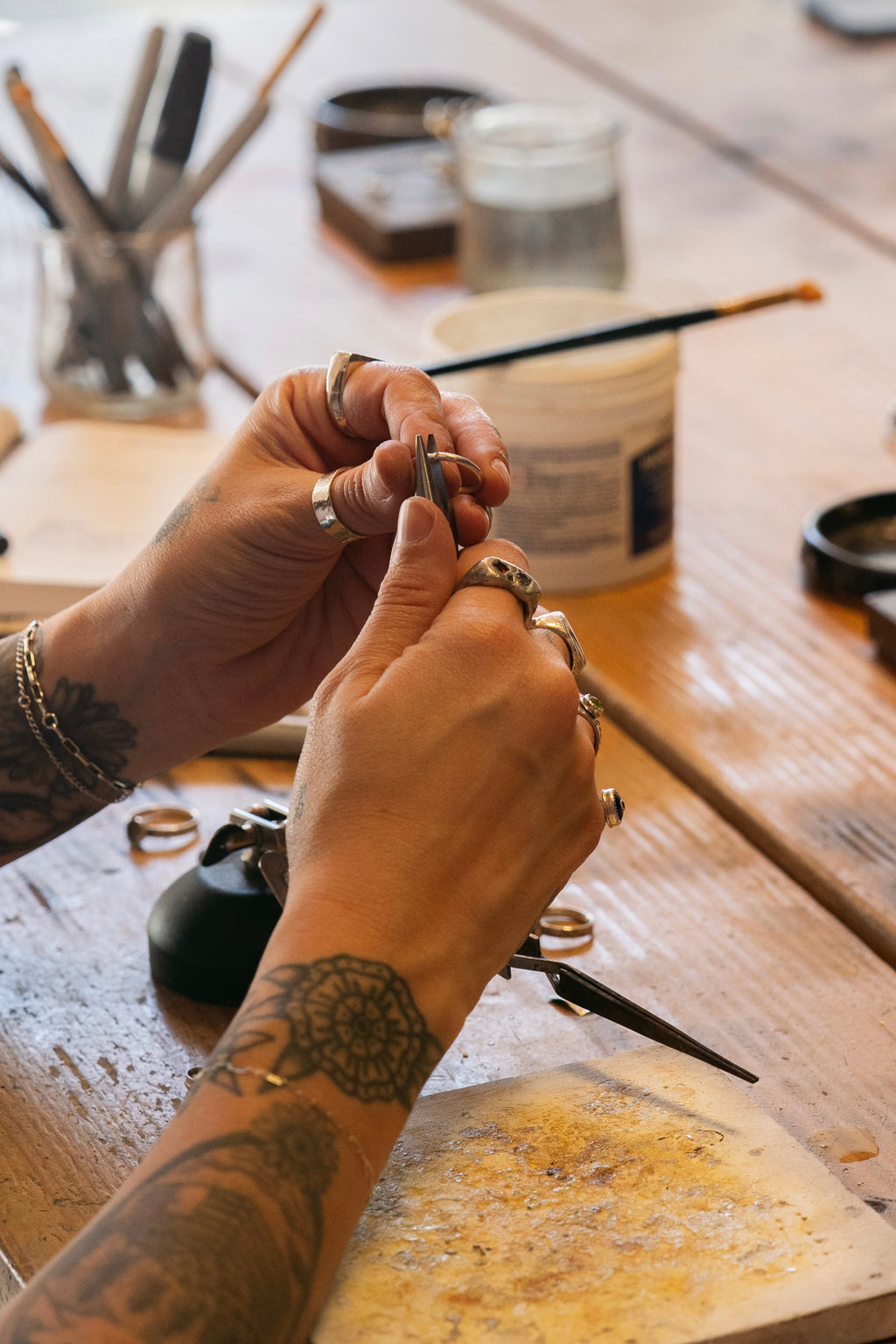 Sunday, June 28th 10am Single Stone Ring Silversmith Workshop Deposit