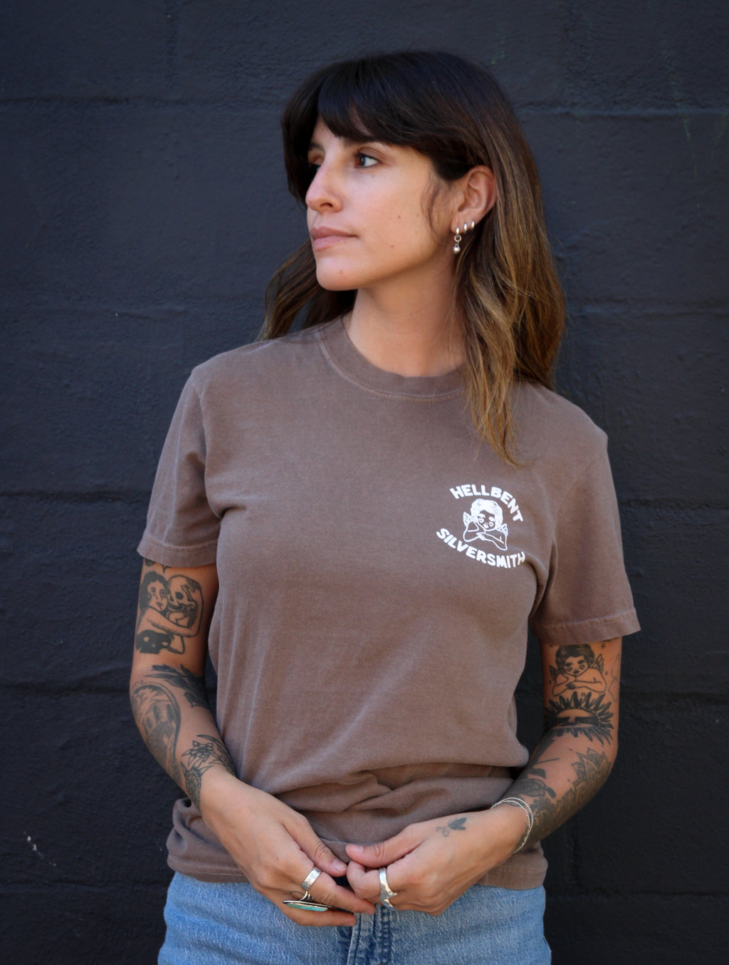 HB Metal Tee Brown