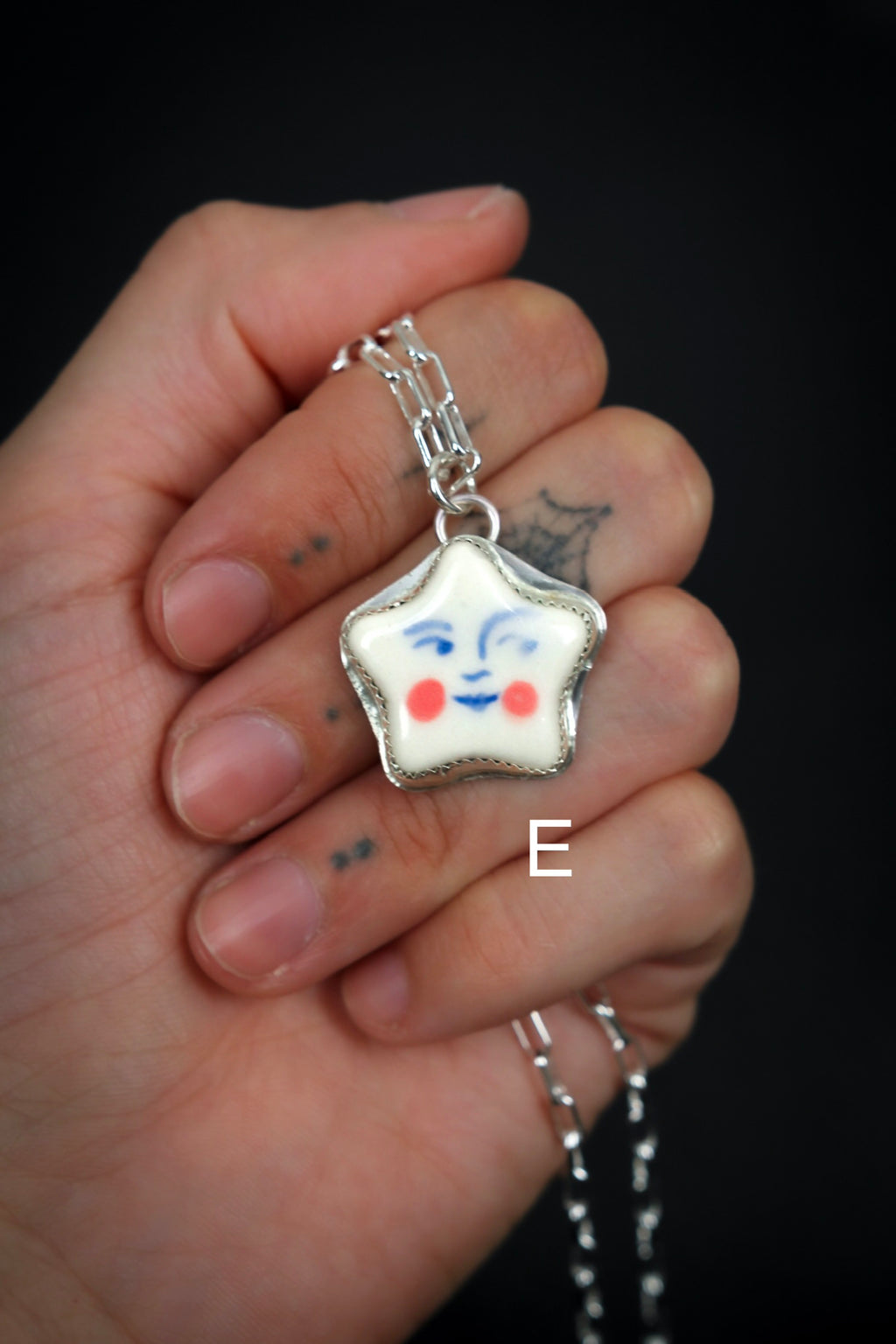 HB x Floresinsecta Sterling Silver Hand-painted Moody Star Necklace