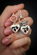 Load image into Gallery viewer, HB x Floresinsecta Sterling Silver Hand-painted Ceramic Heart Necklace
