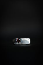 Load image into Gallery viewer, Sterling Silver Red Gem Signet Ring - Made to Size
