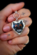Load image into Gallery viewer, HB X FLORESINSECTA Sterling Silver Black Cat Necklace

