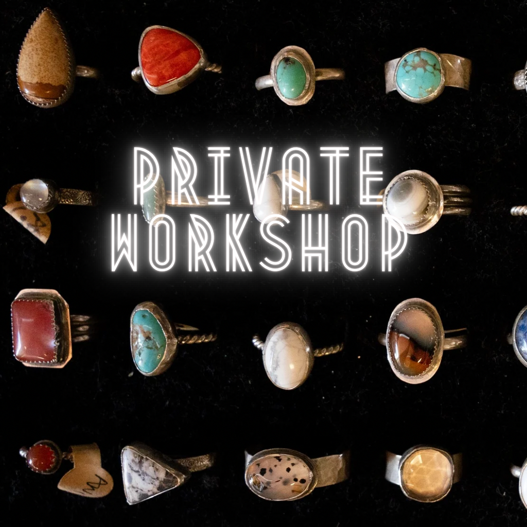 Private Single Stone Ring Silversmith Workshop for Four ($500