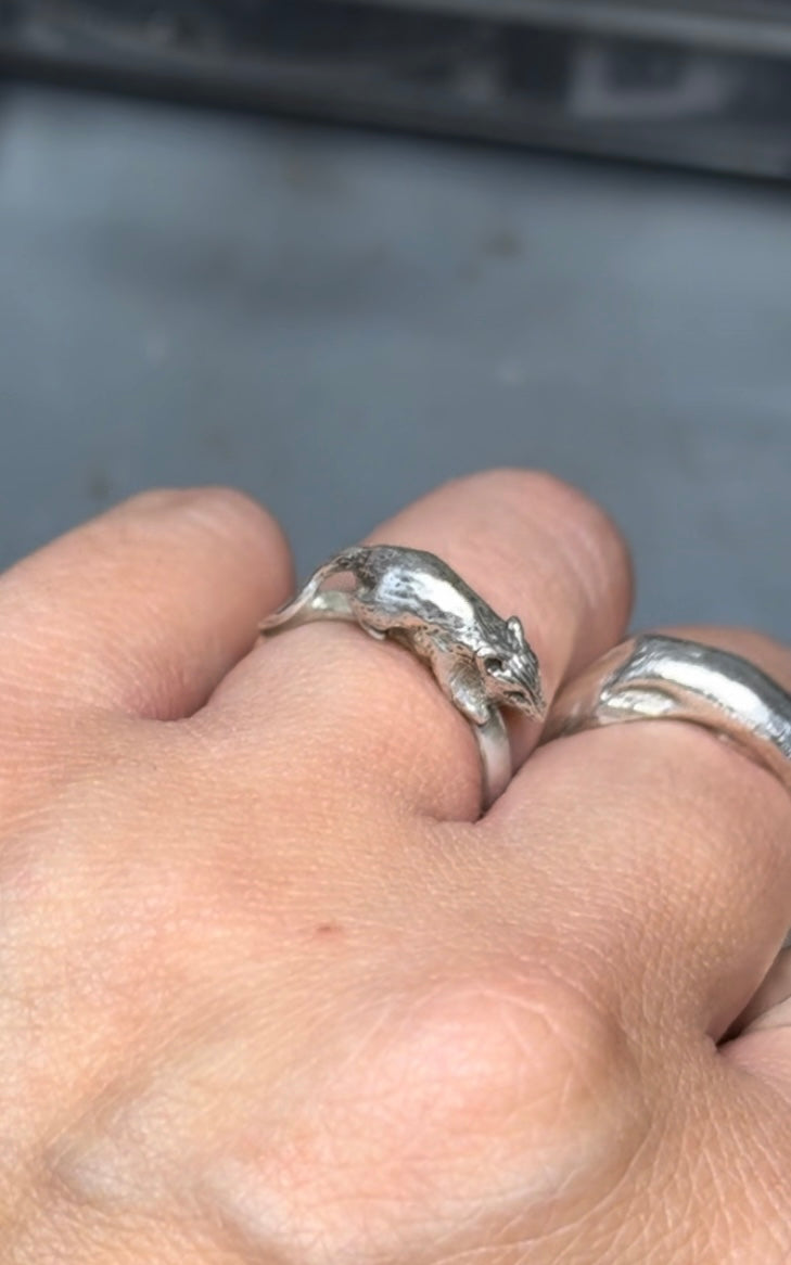 Sterling Silver Possum Ring