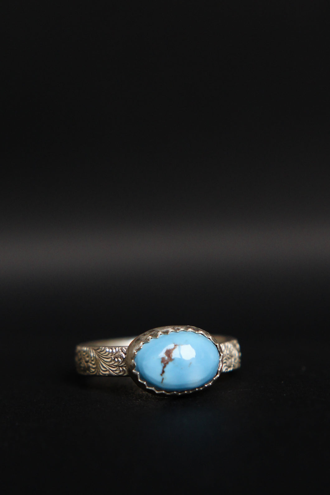 Sterling Silver Lavender Turquoise Ring Size 6 | Made by Jady