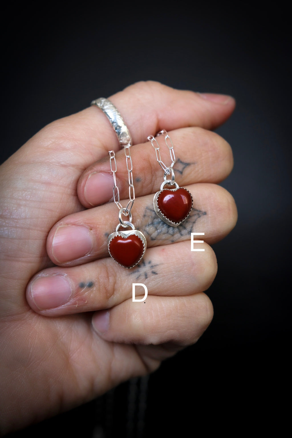Sterling Silver Red Jasper Necklace