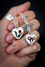 Load image into Gallery viewer, HB x Floresinsecta Sterling Silver Handpainted Ceramic Heart Necklace
