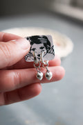 Sterling Silver Puffy Heart Huggie Earrings