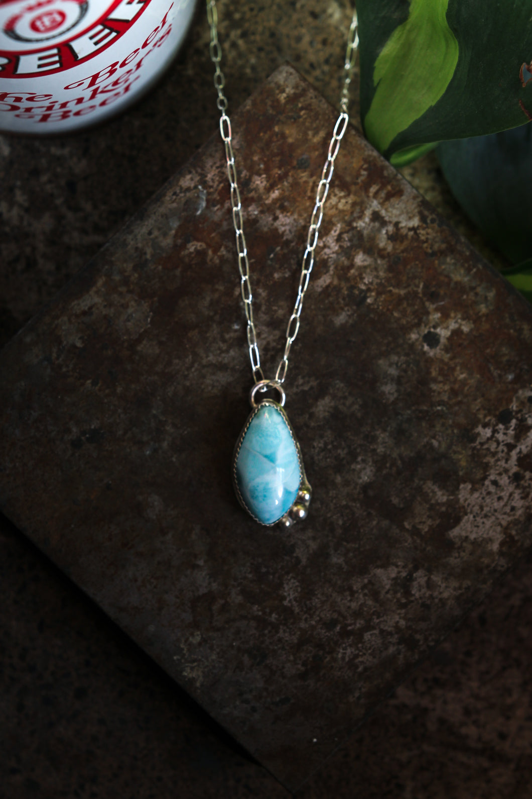 Larimar Necklace .925 Sterling Silver | Made by Ani
