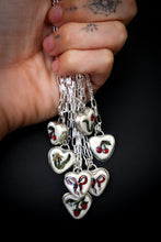 Load image into Gallery viewer, HB x Floresinsecta Sterling Silver Handpainted Ceramic Heart Necklace
