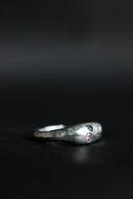 Load image into Gallery viewer, Recycled Sterling Silver Gemmy Freeform Ring Size 8
