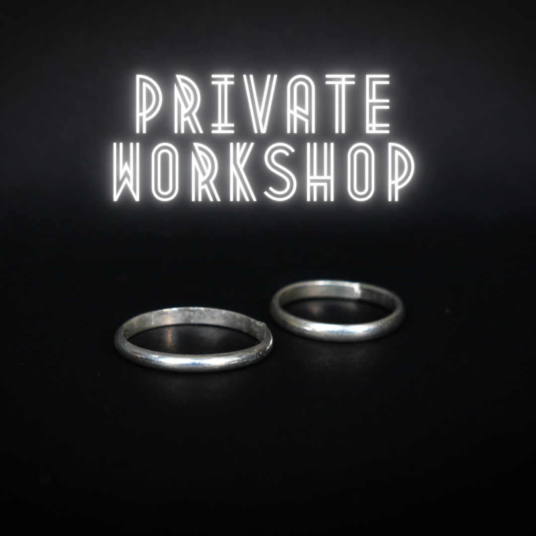 Private Ring Band Silversmith Workshop For Two ($180 Total)- Deposit Only