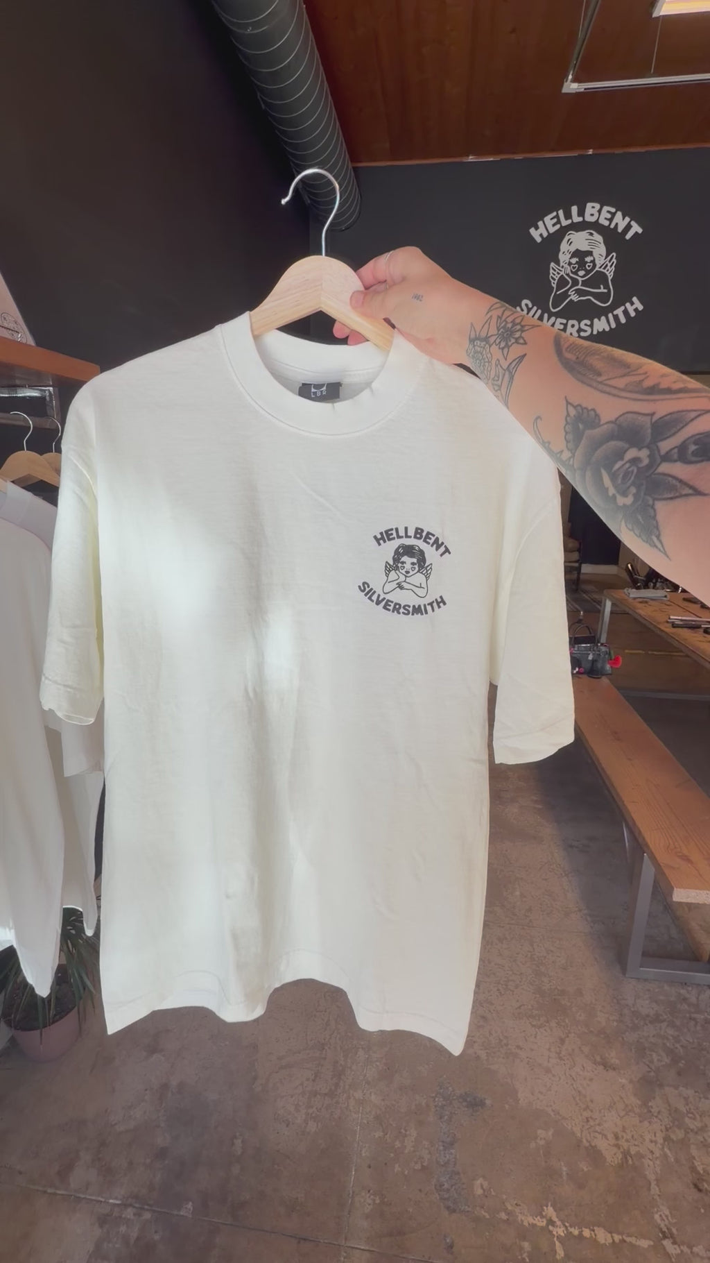 HB Metal Tee White
