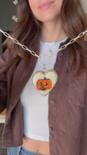 Load and play video in Gallery viewer, HB X FLORESINSECTA Sterling Silver Halloween Pumpkin Necklace

