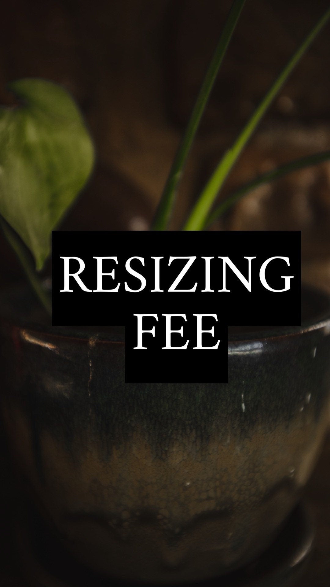 Resizing Fee